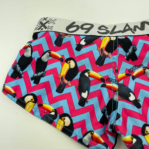 Girls 69 SLAM, colourful lightweight board shorts, W: 59cm, EUC, size 6,  