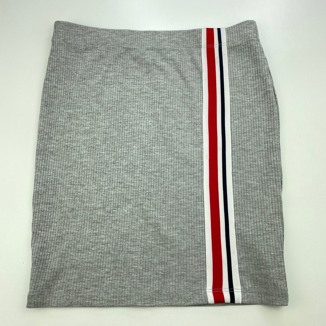 Girls Bardot Junior, ribbed pencil skirt, elasticated, L: 39cm, GUC, size 12,  