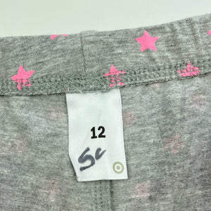 Girls Target, grey pyjama shorts, elasticated, GUC, size 12,  