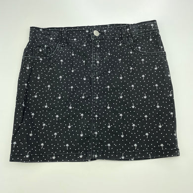 Girls Clothing & Co, stretch cotton casual skirt, adjustable, L: 34cm, GUC, size 12,  