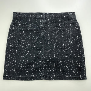 Girls Clothing & Co, stretch cotton casual skirt, adjustable, L: 34cm, GUC, size 12,  