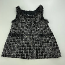 Load image into Gallery viewer, Girls Sista, lined black &amp; white casual dress, GUC, size 1, L: 40cm