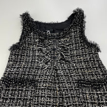 Load image into Gallery viewer, Girls Sista, lined black &amp; white casual dress, GUC, size 1, L: 40cm