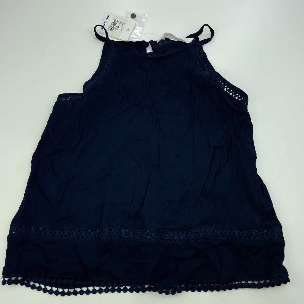 Girls Just Jeans, navy lightweight summer top, NEW, size 8,  