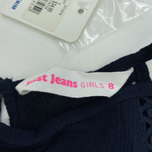 Load image into Gallery viewer, Girls Just Jeans, navy lightweight summer top, NEW, size 8,  
