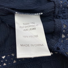 Load image into Gallery viewer, Girls Just Jeans, navy lightweight summer top, NEW, size 8,  