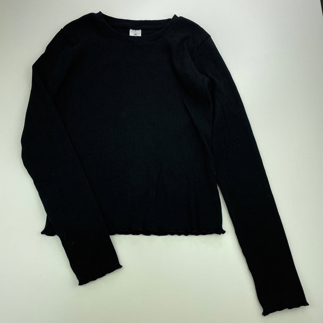 Girls Target, stretchy ribbed long sleeve top, EUC, size 14,  