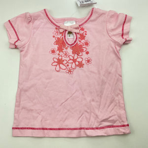 Girls Tiny Little Wonders, pink cotton t-shirt / top, NEW, size 0,  