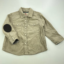Load image into Gallery viewer, Boys Zara, corduroy cotton long sleeve shirt, poppers, GUC, size 0,  