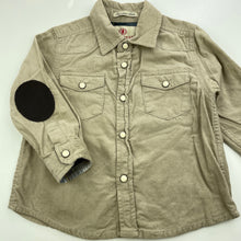 Load image into Gallery viewer, Boys Zara, corduroy cotton long sleeve shirt, poppers, GUC, size 0,  