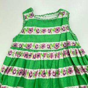 Girls Pumpkin Patch, lined lightweight floral cotton dress, GUC, size 0, L: 46cm