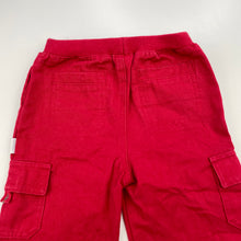 Load image into Gallery viewer, Boys Bertini, red cotton cargo pants, elasticated, GUC, size 0,  