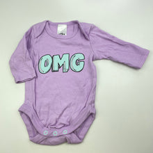Load image into Gallery viewer, Girls Baby Berry, purple cotton bodysuit / romper, GUC, size 000,  
