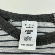 Load image into Gallery viewer, Boys Tiny Little Wonders, striped long sleeve top, EUC, size 0000,  
