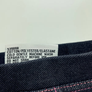 Girls Mango, stretchy denim leggings, elasticated, Inside leg: 17.5cm, EUC, size 1,  