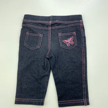 Load image into Gallery viewer, Girls Mango, stretchy denim leggings, elasticated, Inside leg: 17.5cm, EUC, size 1,  