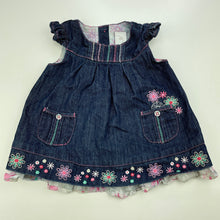Load image into Gallery viewer, Girls Target, denim casual dress, GUC, size 00, L: 33cm