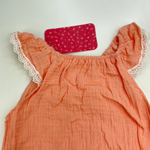 Load image into Gallery viewer, Girls pink, lightweight romper, NEW, size 1,  