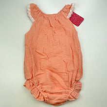 Load image into Gallery viewer, Girls pink, lightweight romper, NEW, size 1,  