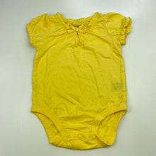 Load image into Gallery viewer, Girls Osh Kosh, yellow cotton bodysuit / romper, EUC, size 6 months,  