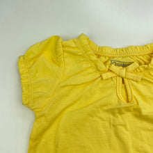 Load image into Gallery viewer, Girls Osh Kosh, yellow cotton bodysuit / romper, EUC, size 6 months,  