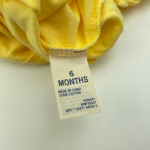 Load image into Gallery viewer, Girls Osh Kosh, yellow cotton bodysuit / romper, EUC, size 6 months,  