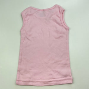 Girls Dymples, pink cotton singlet top, EUC, size 0,  