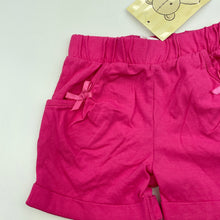 Load image into Gallery viewer, Girls Baby Biz, pink cotton shorts, elasticated, NEW, size 00,  