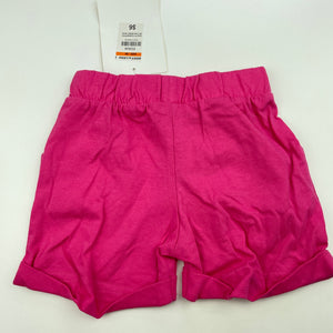 Girls Baby Biz, pink cotton shorts, elasticated, NEW, size 00,  