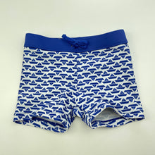 Load image into Gallery viewer, Boys Target, blue &amp; white swim shorts, elasticated, FUC, size 00,  