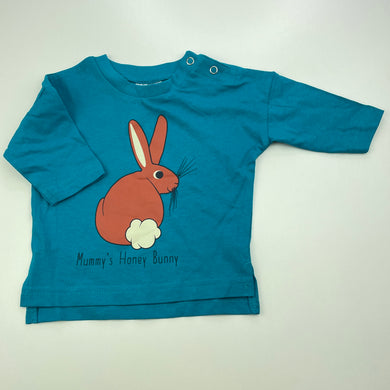 Girls Baby Berry, cotton long sleeve top, rabbit, EUC, size 000,  