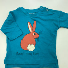Load image into Gallery viewer, Girls Baby Berry, cotton long sleeve top, rabbit, EUC, size 000,  