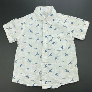 Boys Target, cotton short sleeve shirt, bird, GUC, size 2,  