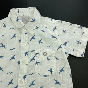 Boys Target, cotton short sleeve shirt, bird, GUC, size 2,  