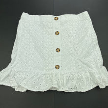 Load image into Gallery viewer, Girls KID, lined broderie cotton skirt, elasticated, L: 33cm, FUC, size 7,  