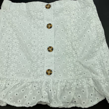 Load image into Gallery viewer, Girls KID, lined broderie cotton skirt, elasticated, L: 33cm, FUC, size 7,  