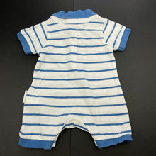 Load image into Gallery viewer, Boys purebaby, organic cotton striped romper, GUC, size 0000,  