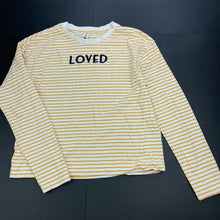 Load image into Gallery viewer, Girls KID, mustard stripe cotton long sleeve top, FUC, size 12,  