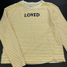 Load image into Gallery viewer, Girls KID, mustard stripe cotton long sleeve top, FUC, size 12,  