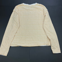 Load image into Gallery viewer, Girls KID, mustard stripe cotton long sleeve top, FUC, size 12,  