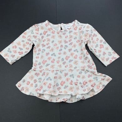 Girls Baby Baby, long sleeve peplum top, EUC, size 000,  
