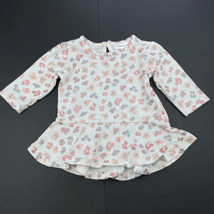 Girls Baby Baby, long sleeve peplum top, EUC, size 000,  