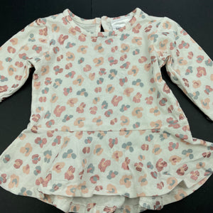 Girls Baby Baby, long sleeve peplum top, EUC, size 000,  