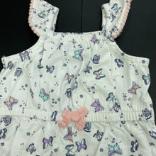 Load image into Gallery viewer, Girls Target, cotton summer romper, butterfly, EUC, size 00,  