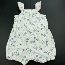 Load image into Gallery viewer, Girls Target, cotton summer romper, butterfly, EUC, size 00,  