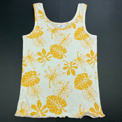 Girls Favourites, ribbed organic cotton singlet / tank top, EUC, size 12,  