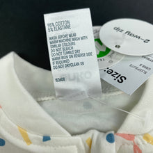 Load image into Gallery viewer, unisex Anko, organic cotton blend 2-way zip romper, NEW, size 000,  