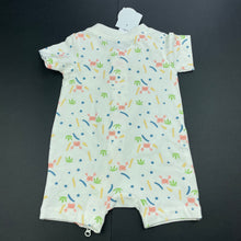 Load image into Gallery viewer, unisex Anko, organic cotton blend 2-way zip romper, NEW, size 000,  