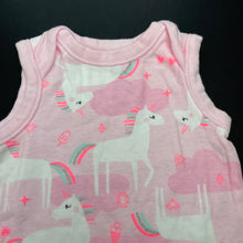 Load image into Gallery viewer, Girls Dymples, cotton romper, unicorns, EUC, size 0000,  