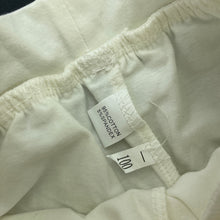Load image into Gallery viewer, Girls white, sheer pants, built-in shorts, elasticated, Inside leg: 24cm, EUC, size 3,  